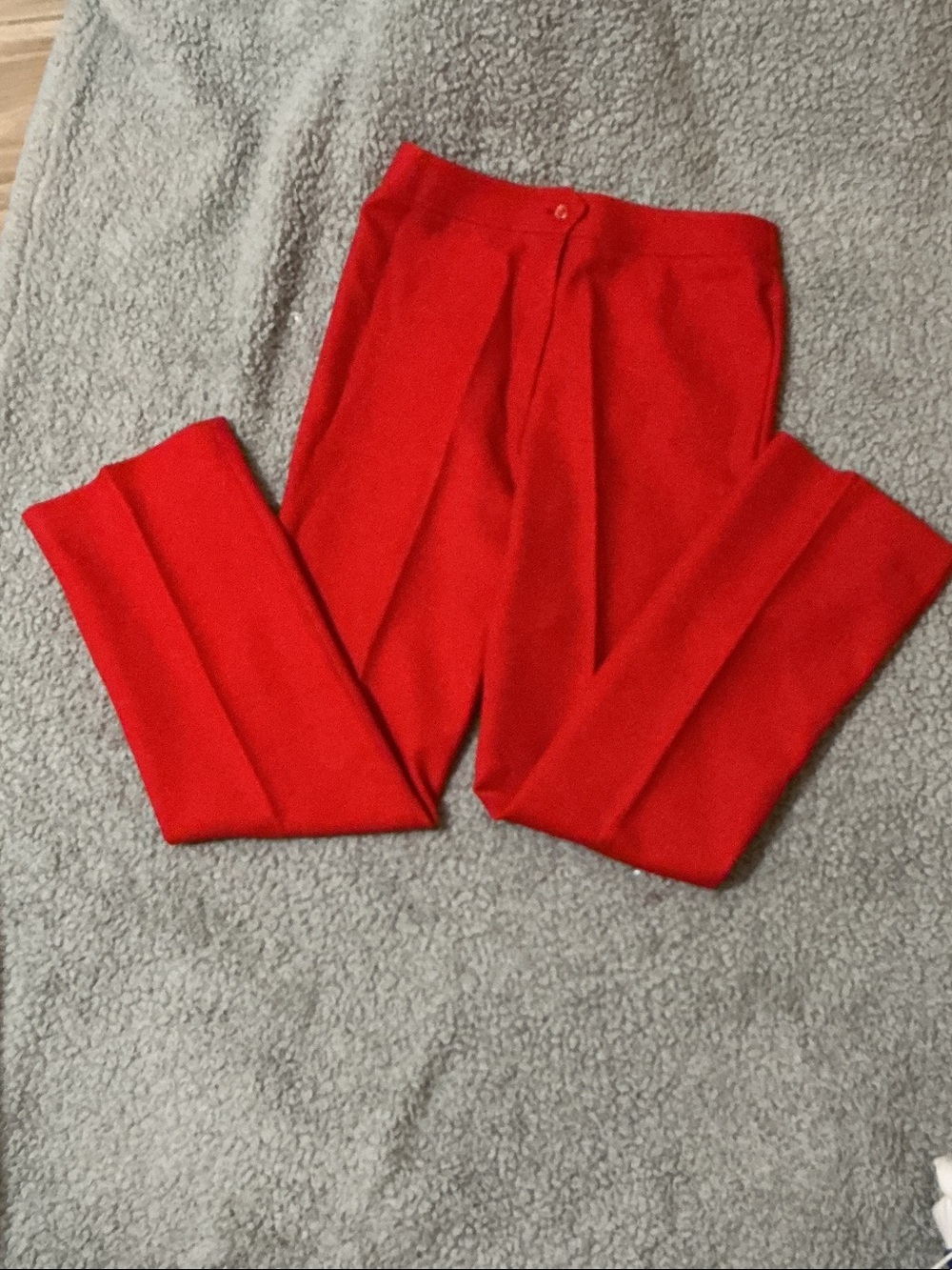 Bold Red High-Waist Trousers